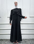 Modest Abaya Dress with Sequined Cloak